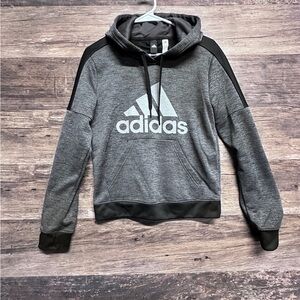 adidas Gray Hoodie Sweater with Large Logo